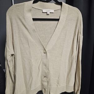 LOFT Women's Light Tan Cardigan